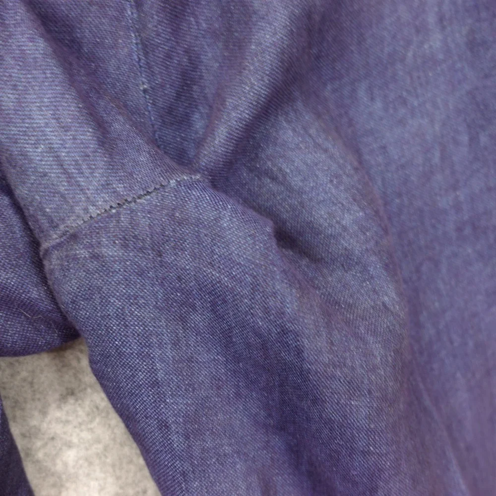 Italian European Linen Pants Mens XXL Blue Cuffed Trousers Summer PEPITOS 39x31